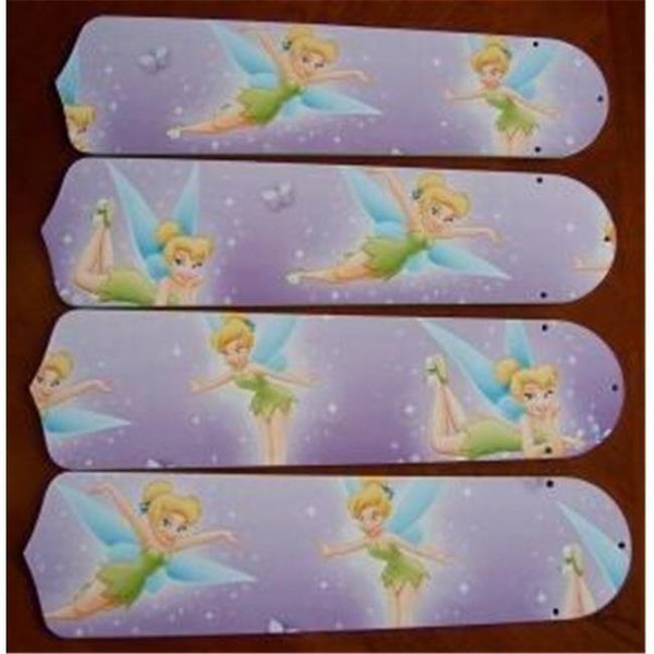 Ceiling Fan Designers Ceiling Fan Designers 42SET-DIS-TPFP Tinkerbell Fairy Purple 42 in. Ceiling Fan Blades Only 42SET-DIS-TPFP